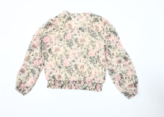 Womens UK Size 14 Oasis Multicoloured Basic Blouse