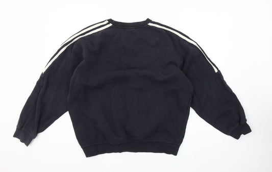 Adidas Men's Black Pullover Sweatshirt S - Logo Accent