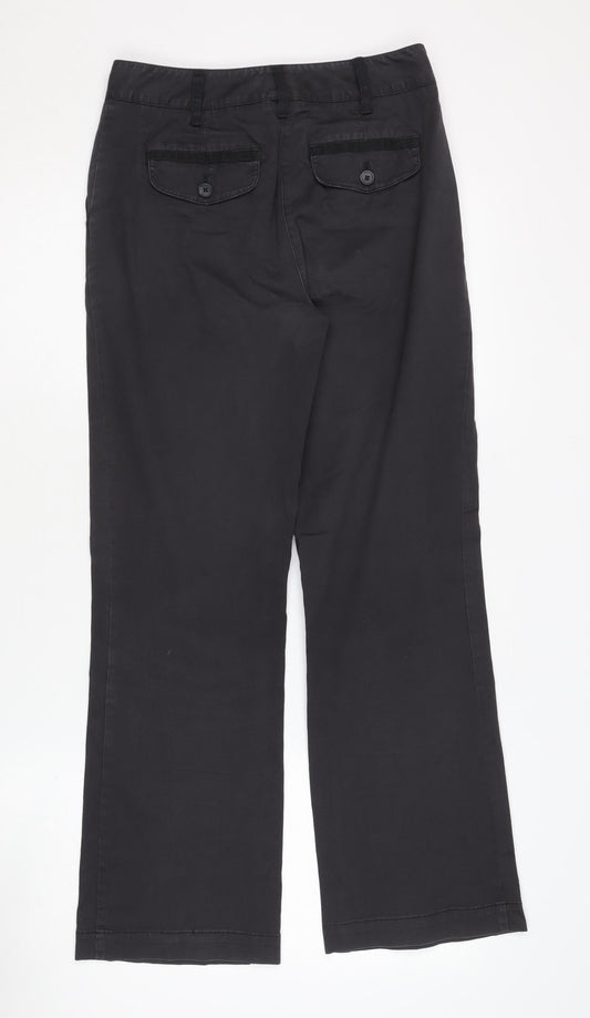Laura Ashley Women's Black Trousers, Size 8, Straight Leg