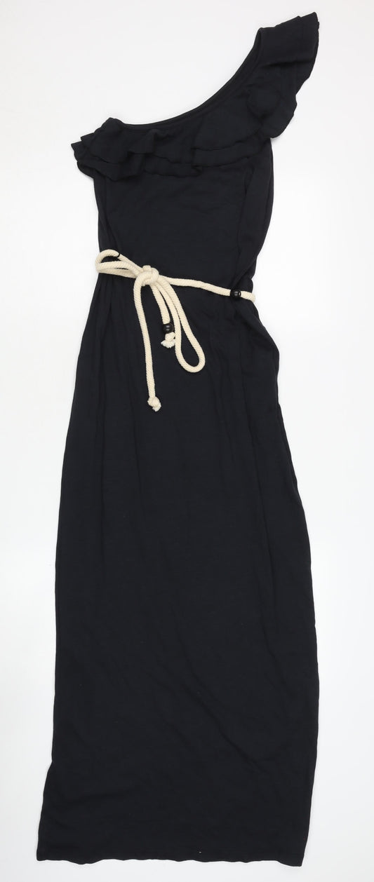 edc Women's Black Long One Shoulder Dress XS