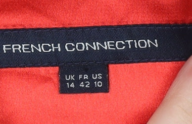 French Connection Women's Red Sleeveless Bodycon Dress Size 14