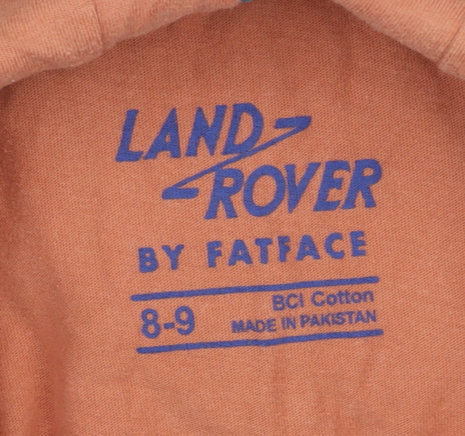 FatFace Boys Orange Hoodie, Size 8-9 Years, Graphic Print