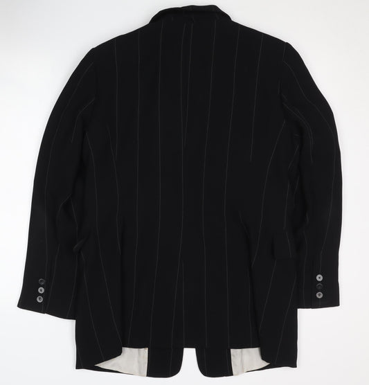 Wallis Women's Black Pinstripe Blazer Size 16