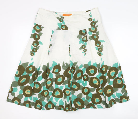 Womens UK Size S Apricot A-Line Skirt