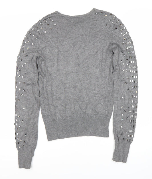 Womens UK Size M Zara Grey Pullover Jumper