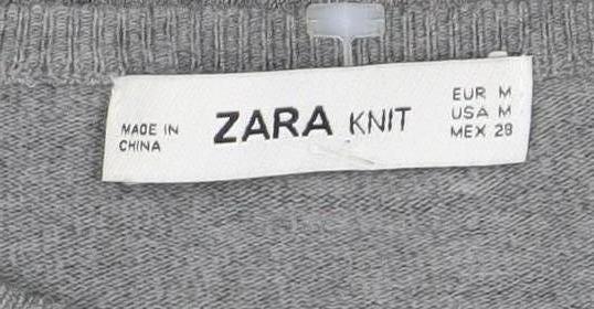 Womens UK Size M Zara Grey Pullover Jumper