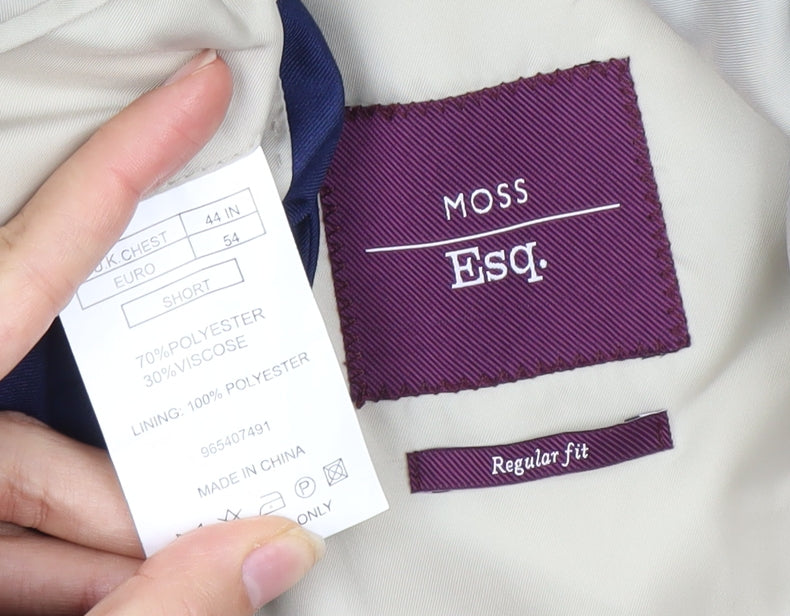 Mens UK Size 44 Moss Esq. Regular Blue Suit Jacket
