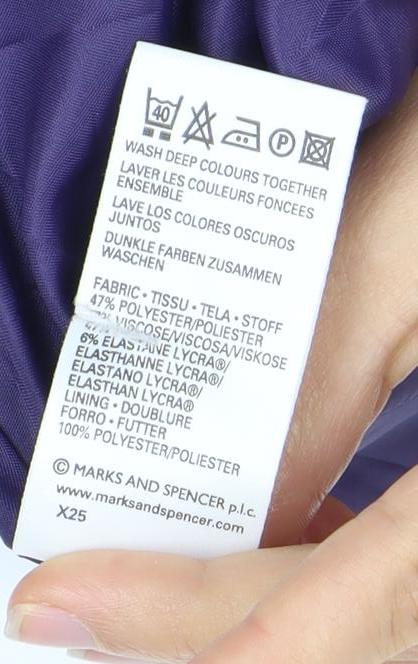 Marks and Spencer Women's Blue Blazer Size 10 Petite