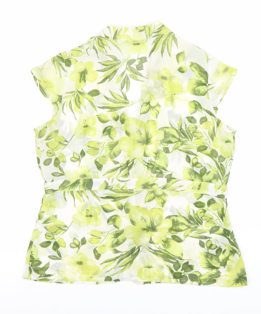 Epilogue Women's Green Floral Blouse Size 14