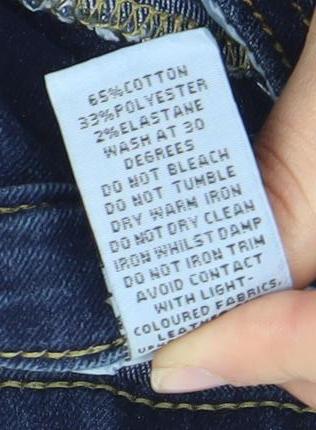 Boohoo Women’s Blue Distressed Skinny Jeans, Size 10