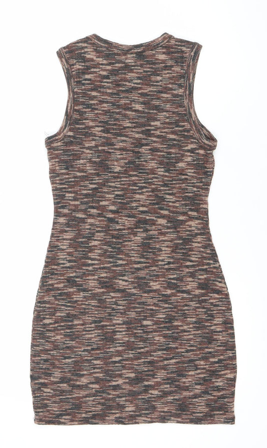 H&M Women's Multicoloured Tank Dress, Size 10, Casual Style