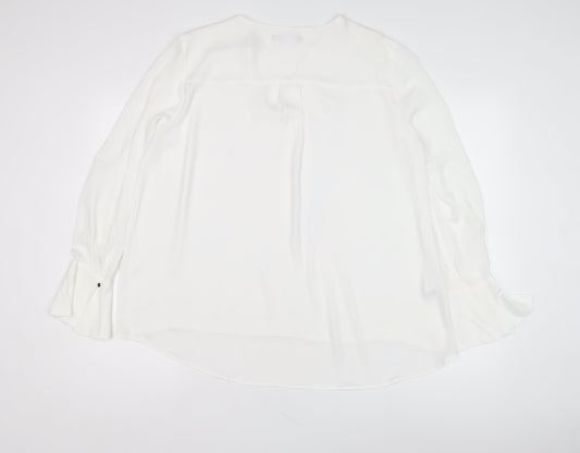 Womens UK Size 14 Mango White Basic Blouse