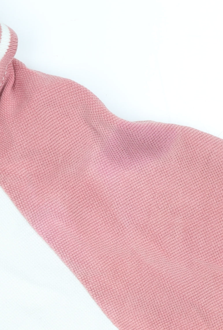 Jacamo Men's Pink Colourblock Polo Shirt - Size L