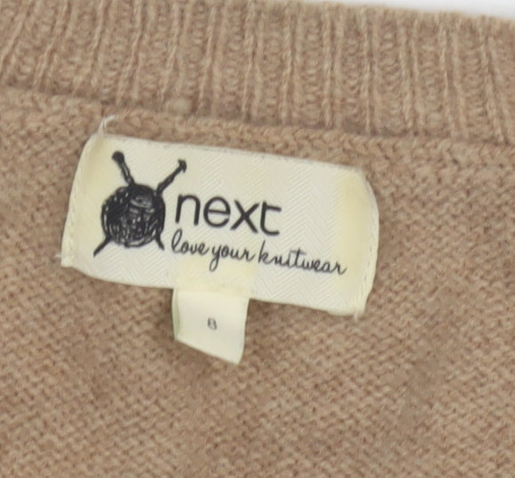 Womens UK Size 8 NEXT Beige Pullover Jumper
