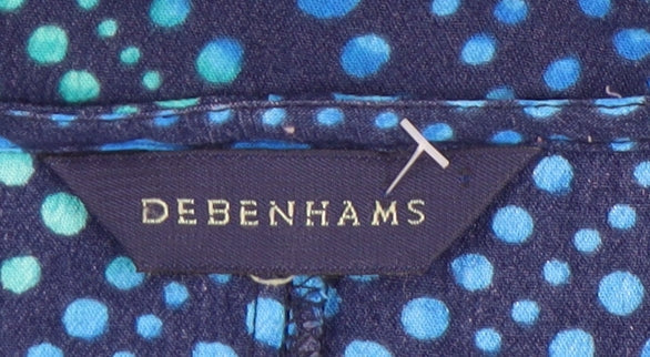 Debenhams Women's Blue Sleeveless A-Line Dress Size 16