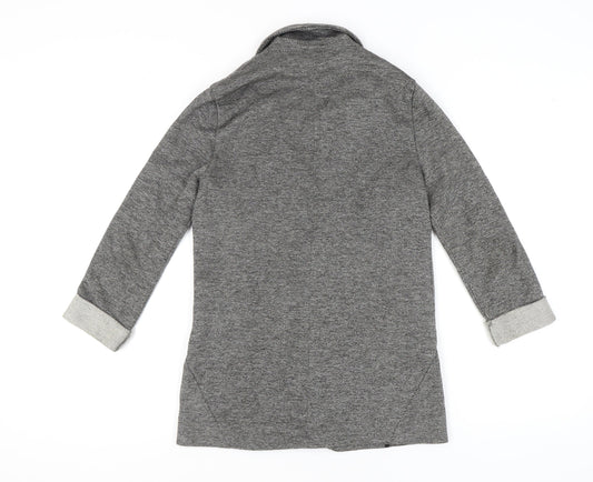 Topshop Women's Grey Blazer, Size 8, Casual Mid-Length