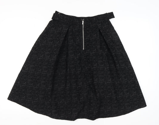 H&M Women's Black Size 12 A-Line Knee Length Skirt