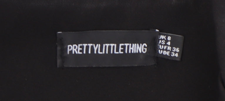 PrettyLittleThing Women's Black Blazer UK 8