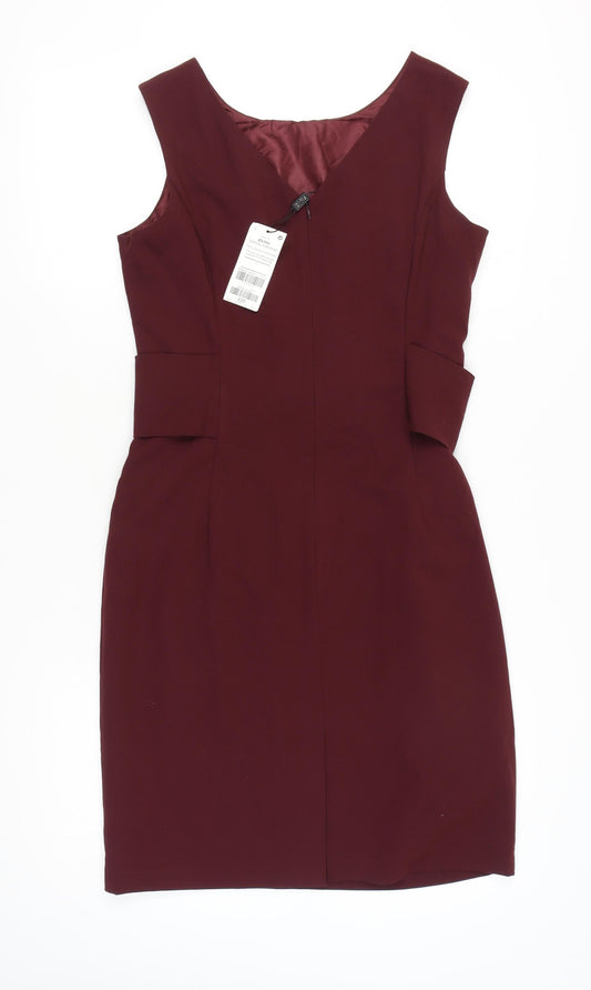 Next Women's Red Sheath Dress - Size 10, Party Ready