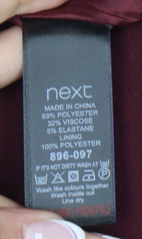 Next Women's Red Sheath Dress - Size 10, Party Ready