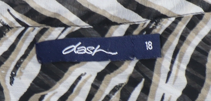 Womens UK Size 18 DASH Multicoloured Basic Blouse