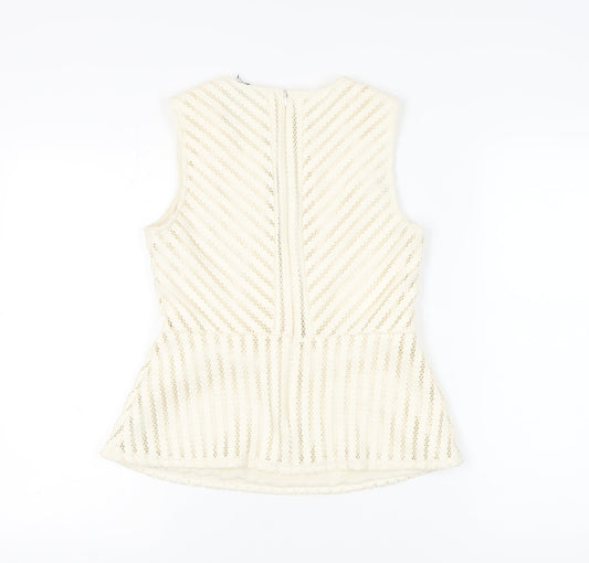 Womens UK Size 12 Marks and Spencer Ivory Basic Blouse