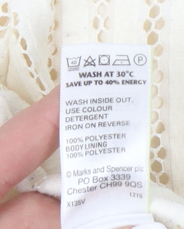 Womens UK Size 12 Marks and Spencer Ivory Basic Blouse