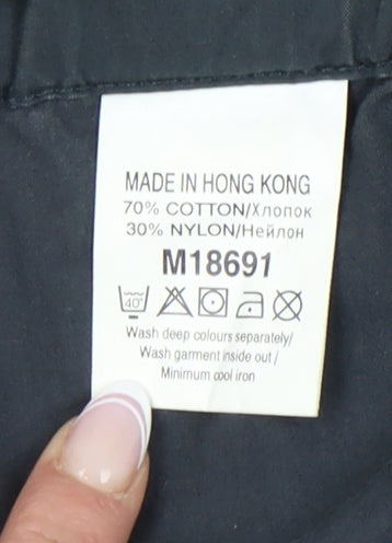 Next Men's Black Windbreaker Trousers, Size 34