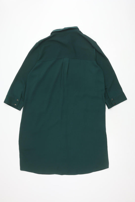 Dorothy Perkins Women's Green Shirt Dress - Size 12