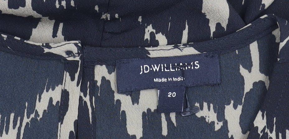 Womens UK Size 20 JD Williams Black Basic Blouse