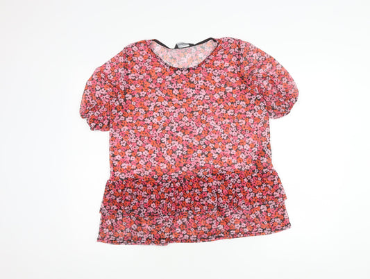 Womens UK Size 14 Kaleidoscope Multicoloured Tunic Blouse