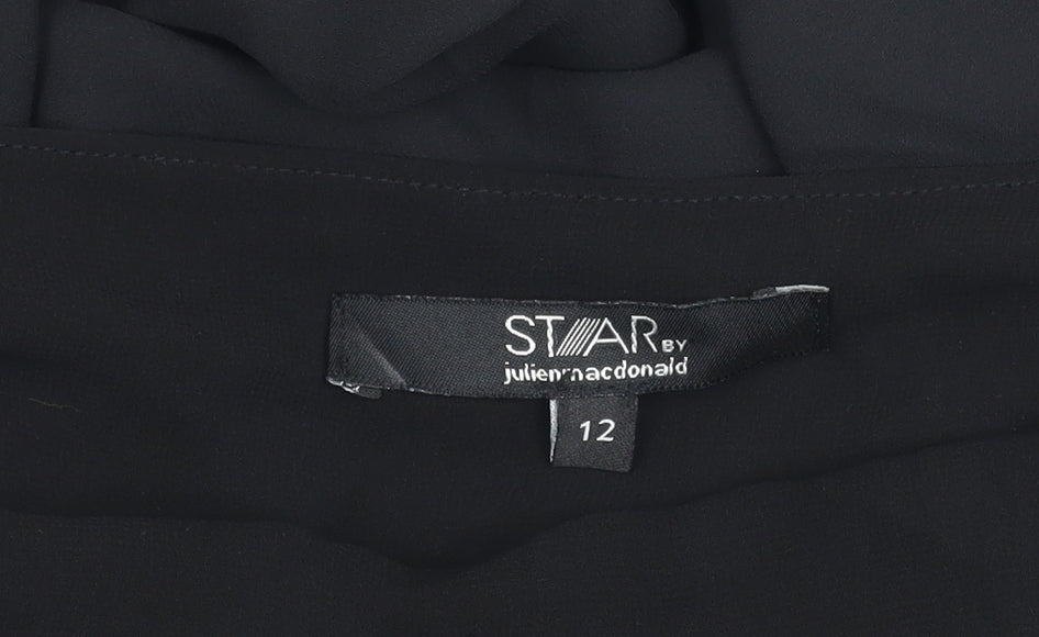 Womens UK Size 12 Star by Julien Macdonald Black Camisole Blouse