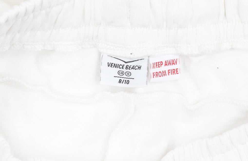 Venice Beach Unisex White Jogger Trousers Size 8