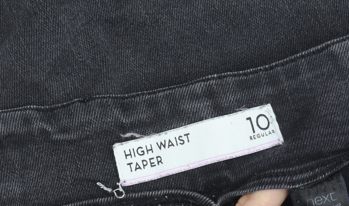 Next Women's Black Tapered Jeans Size 10 Regular High Waist