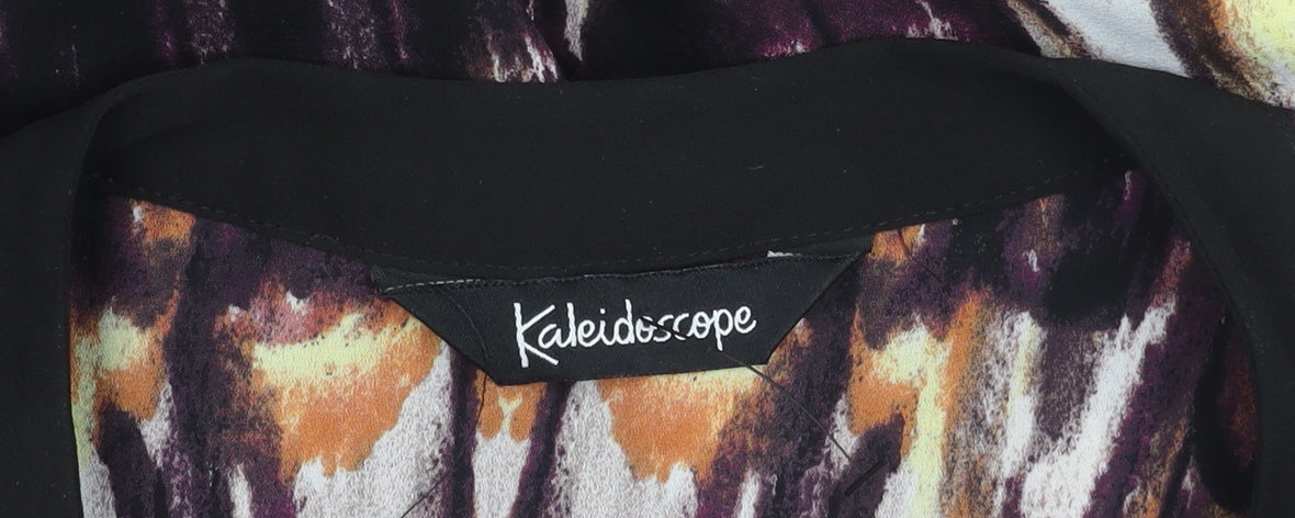 Womens UK Size 12 Kaleidoscope Black Basic Blouse