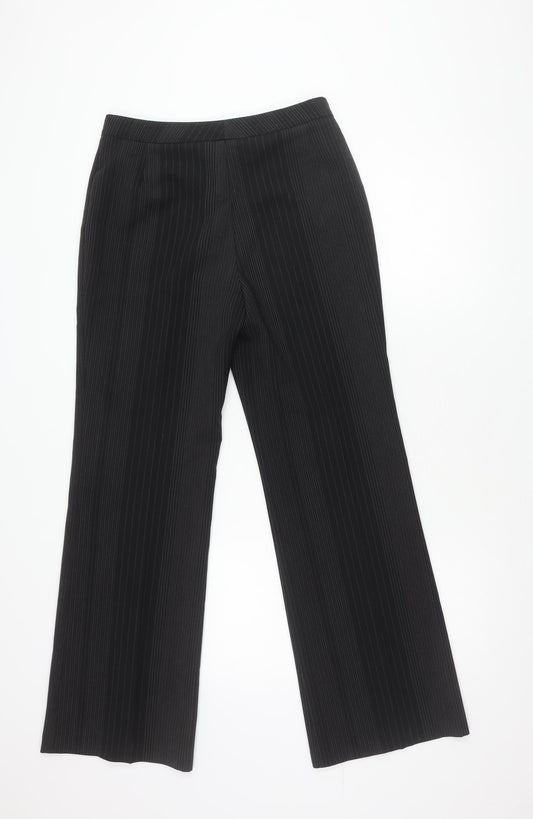 Marks and Spencer Men's Black Striped Trousers Size 10