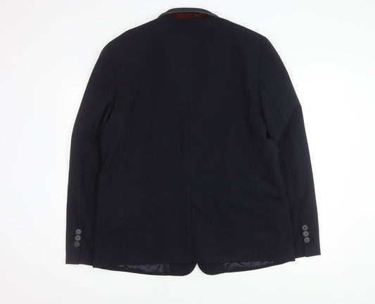Mens UK Size XL Flatseven Regular Black Suit Jacket