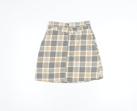 Monki Women's Multicoloured A-Line Cotton Skirt Size 4