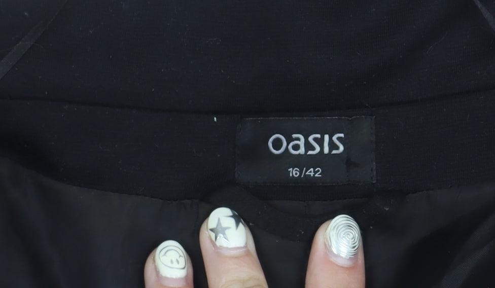 Oasis Women's Black Blazer Size 16 Lined Business