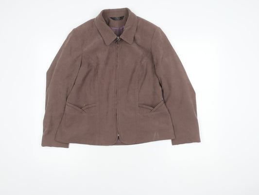Womens UK Size 12 BM Brown Basic Jacket