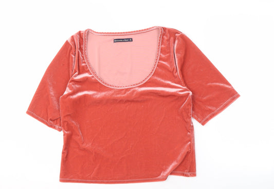 Womens UK Size XL Abercrombie & Fitch Pink Basic Blouse