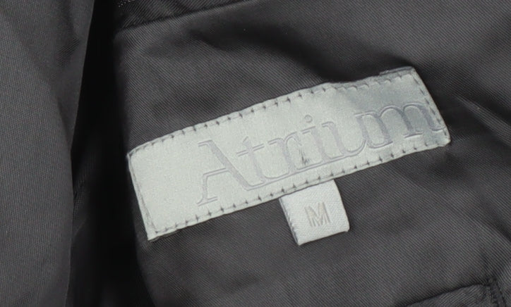 Atrium Men's Black Wool Blend Overcoat, M