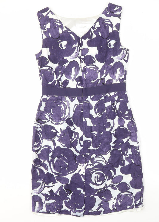 Laura Ashley Women's Purple Floral Dress, Size 10