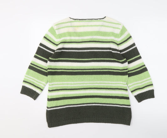 Dash Women's Multicoloured Striped Pullover Jumper Size 14