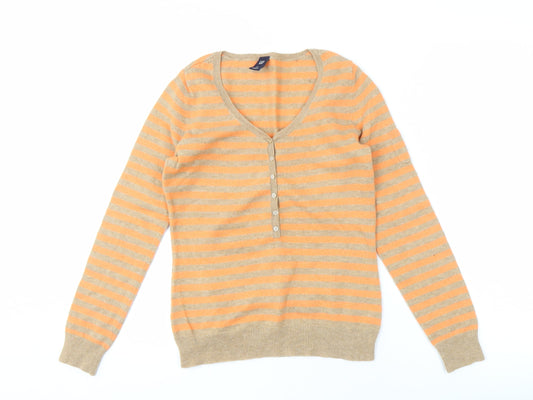 Womens UK Size S Gap Multicoloured Henley Jumper