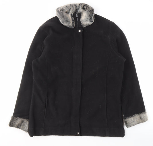Womens UK Size 12 Cotton Traders Black Basic Jacket