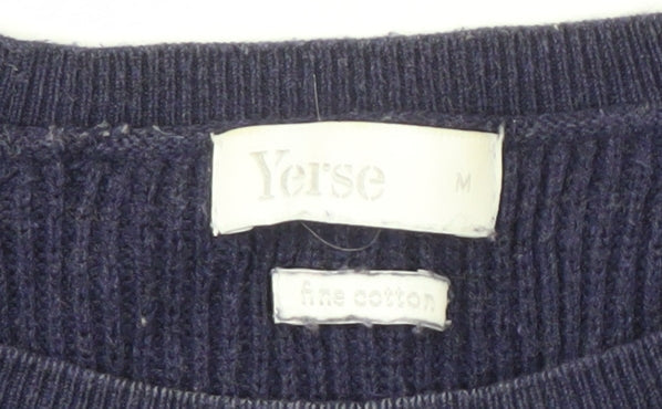 Womens UK Size M YERSE Blue Pullover Jumper