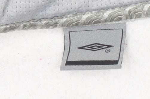 Additional view of Umbro Grey Full Zip Hoodie, size 12, unisex, logo accent