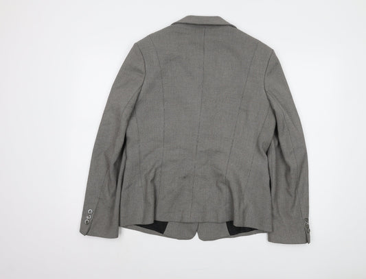 Marks and Spencer Women's Grey Blazer, Size 14, Regular Fit