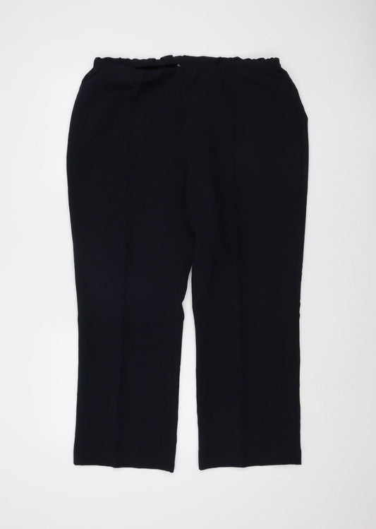 Womens UK Size 16 Classic Classic Fit Casual Black Trousers